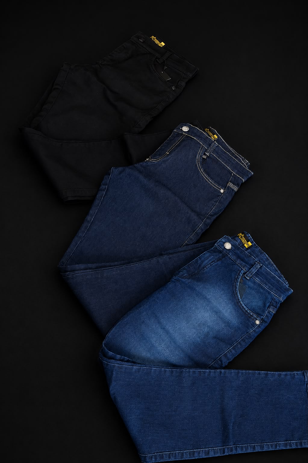 Calça Jeans Premium (preta / azul escuro / azul claro) — Praxedes Griffes